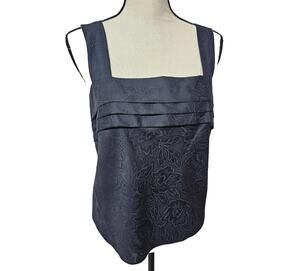Vintage Lucie Ann II Camisole Size 34 Small Tank Black Pleats Whimsigoth Neutral